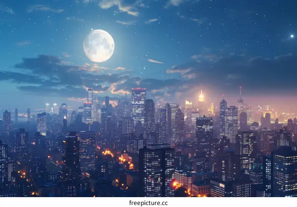 New York City Skyline at Night