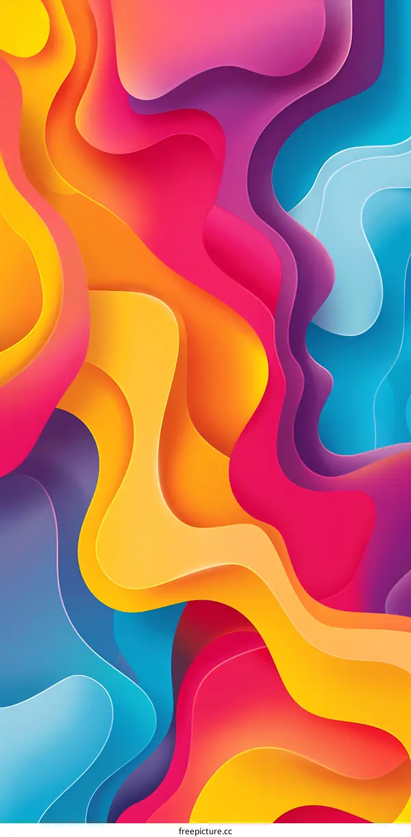 Abstract Colorful Wave Background Wallpaper