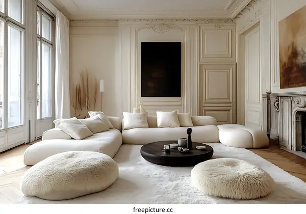 Elegant Parisian Living Room Interior Design