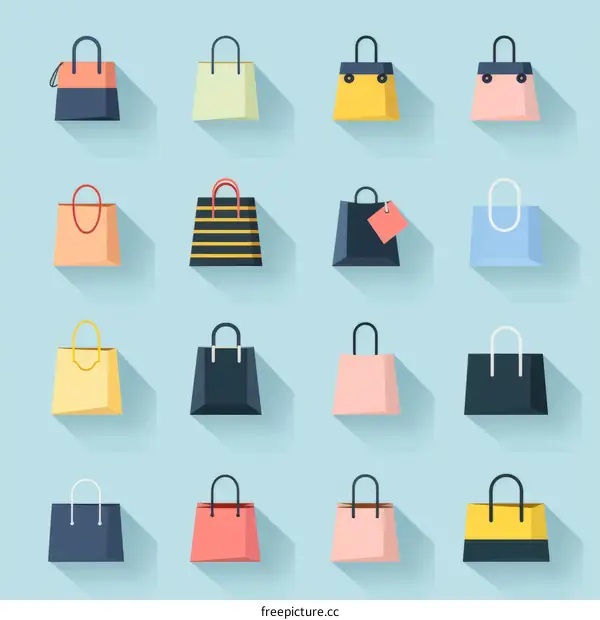 A variety of shopping bags