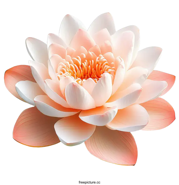 [Transparent Background PNG]Delicate Lotus Flower in Soft Pastel Colors