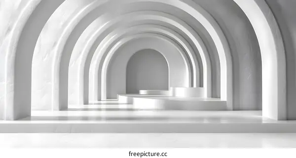 White arched corridor