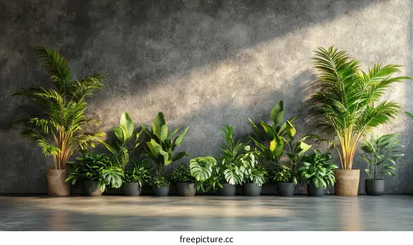 Modern Interior Design with Tropical Plants