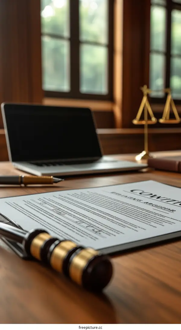 Legal Gavel and Contract