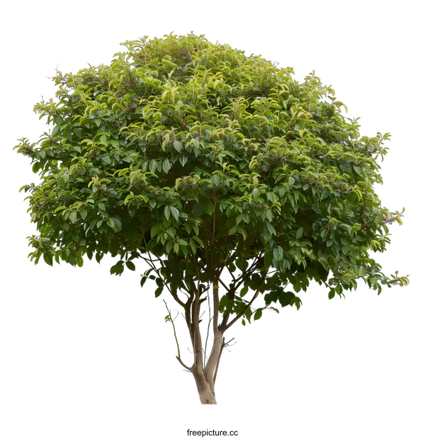 [Transparent Background PNG]Green Bush Tree With White Background