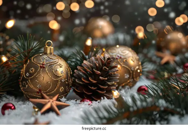 Christmas Decorations in a Festive Setting