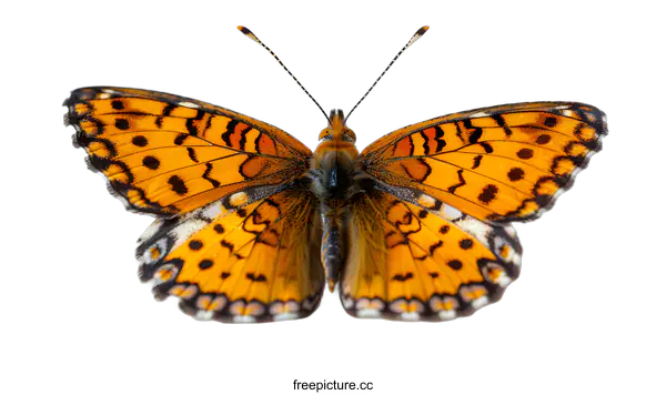 [Transparent Background PNG]Orange Butterfly On White Background