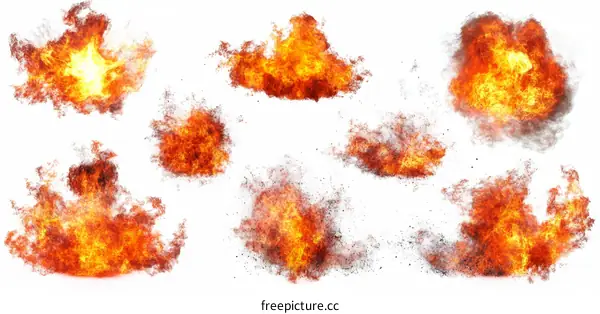 Collection of Isolated Fire Effects