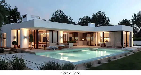 Modern Minimalist Home with Swimming Pool