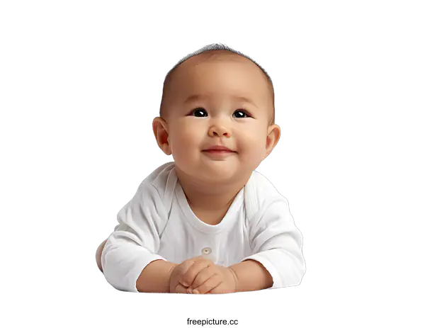 [Transparent Background PNG]Portrait of a smiling baby