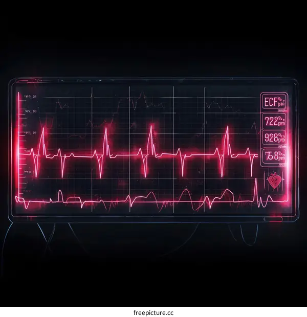 futuristic medical user interface displaying vital signs