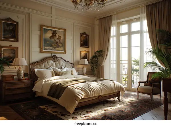 European-style luxury bedroom