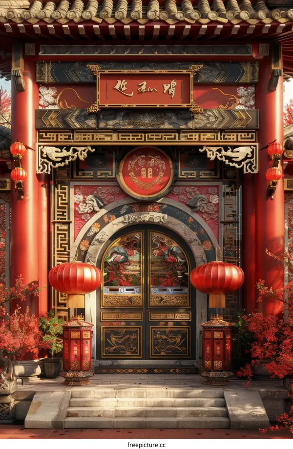 Chinese Traditional Architecture Entrance