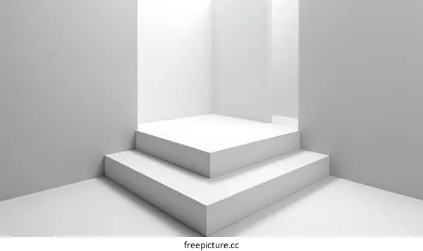 White Minimalist Platform for Product Photography