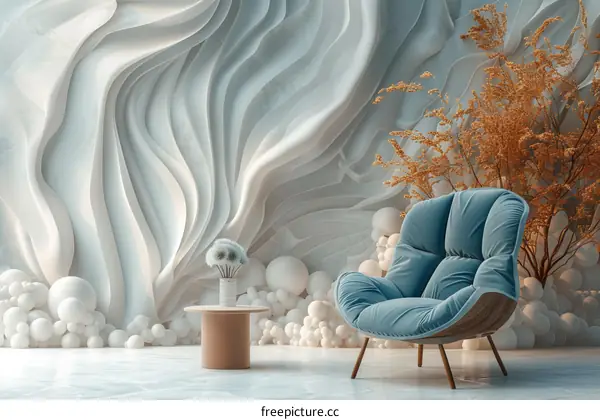 Museum art dark green geometric patterns