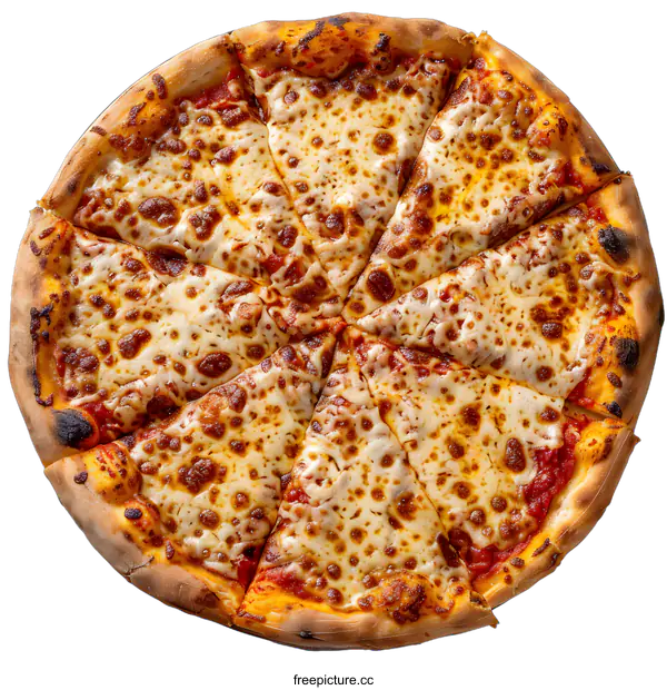 [Transparent Background PNG]Delicious cheese pizza isolated on white background