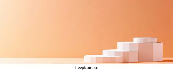 Abstract Minimalist White Geometric Display Stand