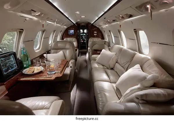 Luxury Private Jet Interior Cabin