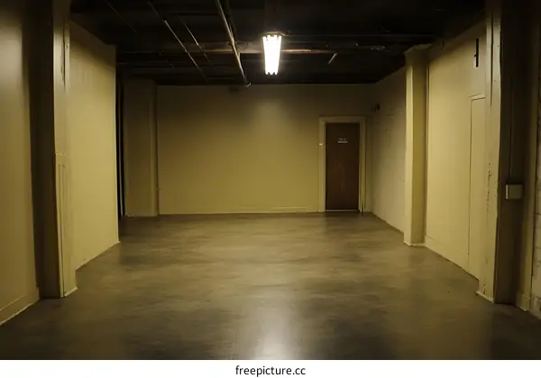 Empty Room with Doors and Lights
