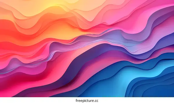 Abstract Colorful Wavy Background