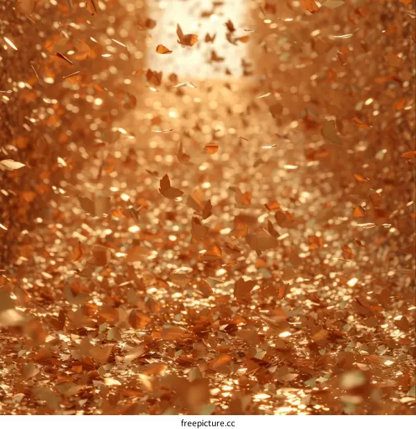 Golden Butterfly Confetti Background