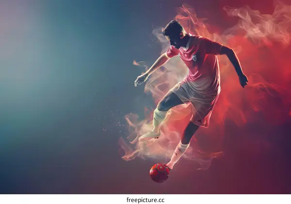 Soccer Player in Action