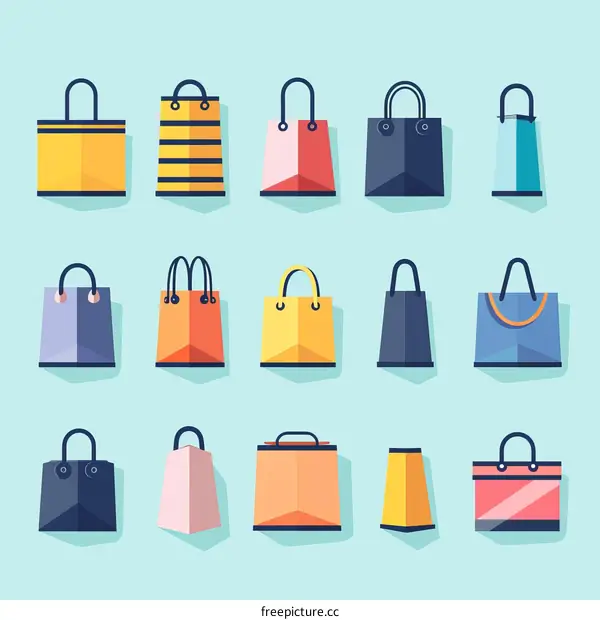 A variety of shopping bags