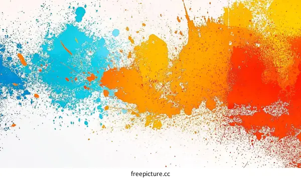 Abstract Colorful Paint Splashes Background
