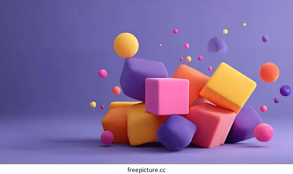 Colorful Geometric Shapes Abstract Design