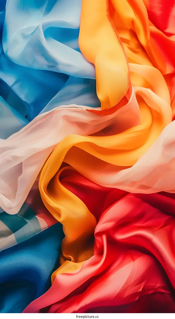 Abstract Colorful Fabric Background