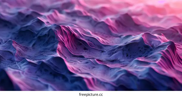 Purple Mountain Terrain Texture: Abstract 3D Landscape