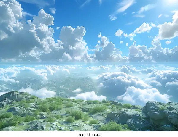 The scenery of the mountaintop