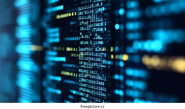 Binary Code Display Screen