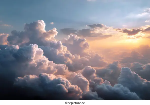 Stunning Sunset Cloudscape Above the World