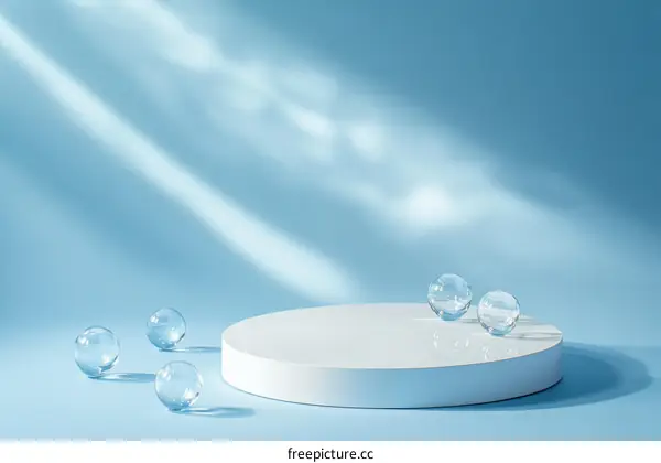 Abstract Minimalist Light Blue Product Showcase