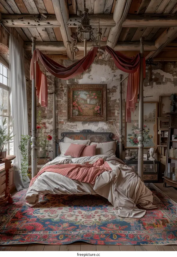 Rustic Vintage Bedroom Interior Design