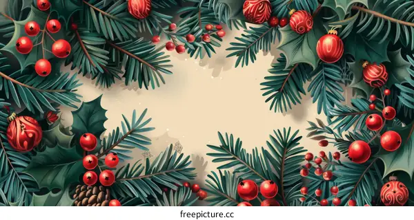 Art Deco Christmas Card Design