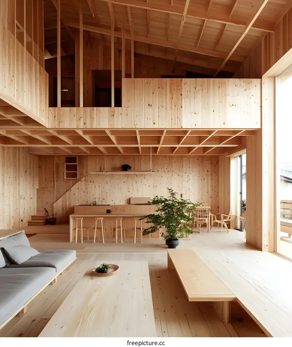 Minimalist Wooden House Interior Design With Natural Light