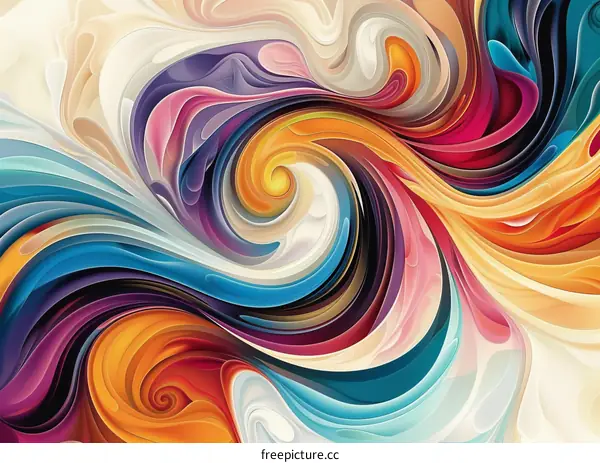 Abstract Colorful Flowing Patterns