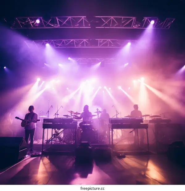 Musicians on stage during a concert