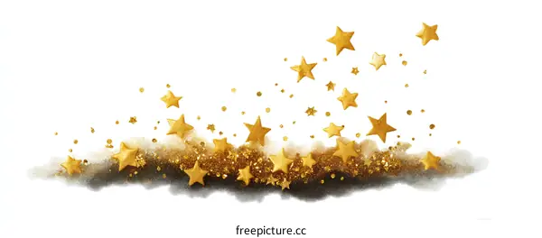 Golden Stars Festive Background