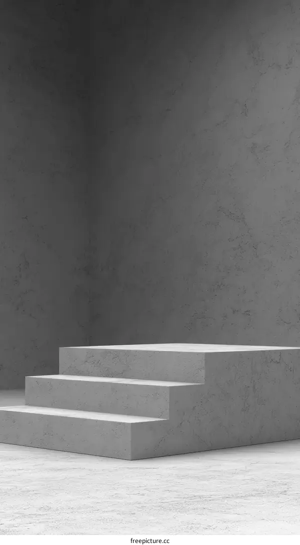 Abstract Concrete Steps Display Platform