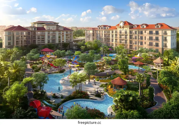 Luxury Resort With Swimming Pool and Water Park