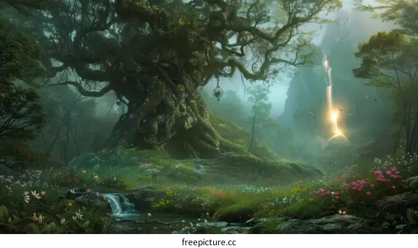 The Tree of Life in the Misty Forest