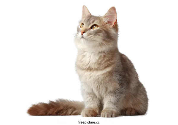 [Transparent Background PNG]Cute Kitten Posing Against a Simple Background