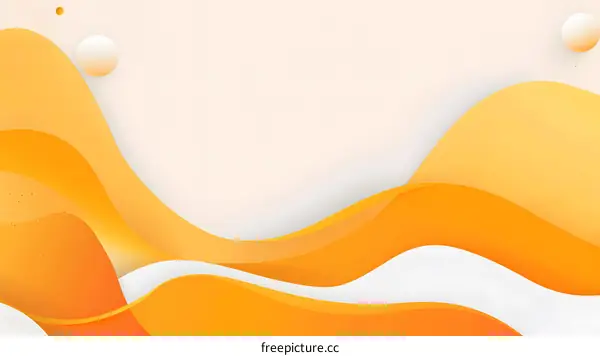 Abstract Orange and White Waves Background