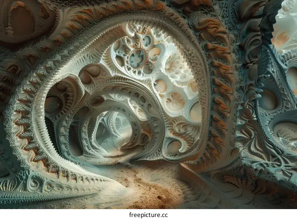 Surreal Cave with Incredible Organic Patterns