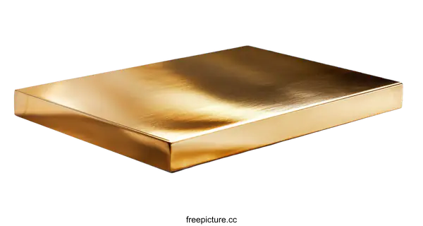 [Transparent Background PNG]Gold Rectangle Metal Surface