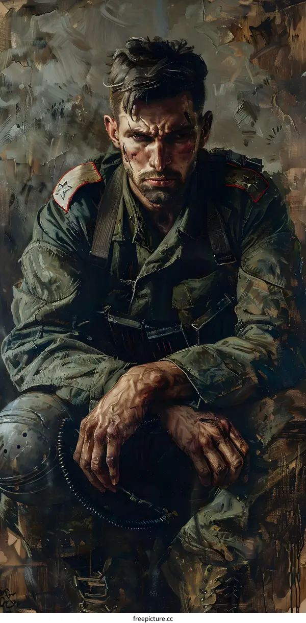 Portrait of a World War II soldier