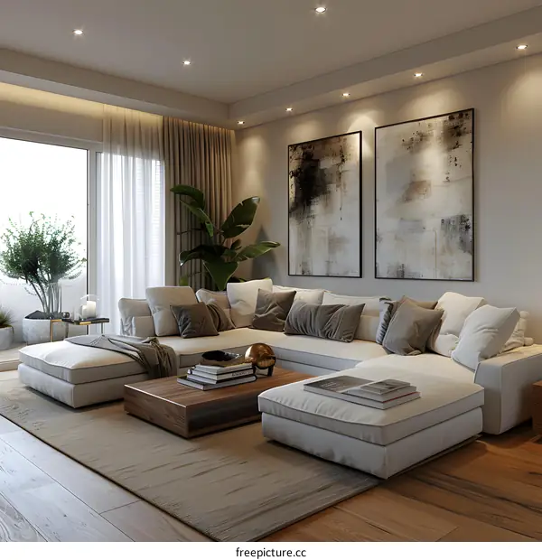 Modern minimalist living room